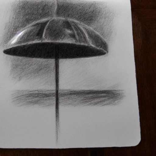 Umbrella in the rain, me, pencil. : r/sketches