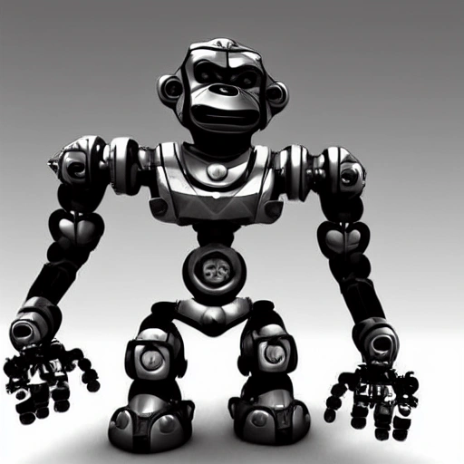 ROBOT GORILLA, WHIT WEAPONS

