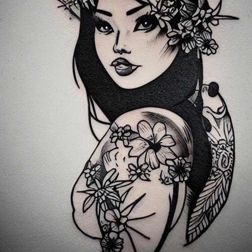 Samurai Girl tattoo by Ata Ink | Post 27428