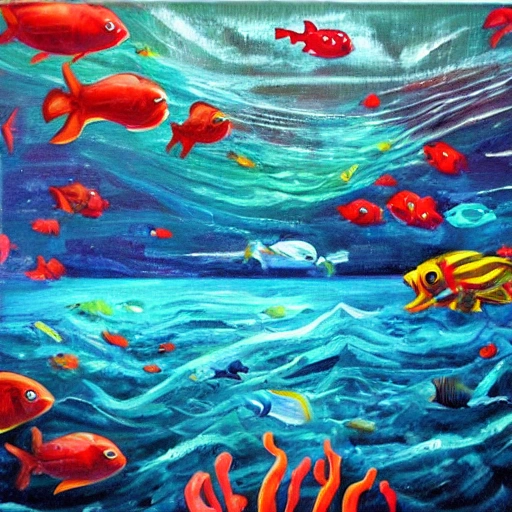 atlantic,undersea aquatic city, Oil Painting