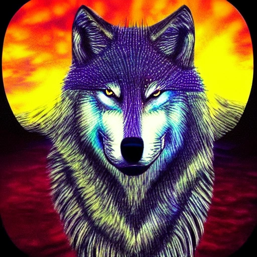 WOLF IN THE NIGHT , Trippy - Arthub.ai