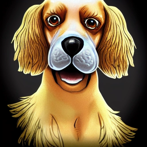 cocker spaniel, 8k, animation pixar style, artgerm, and kentaro miura style, golden ratio, trending on art station