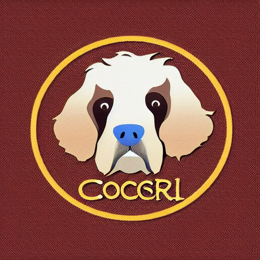  cocker spaniel logo, Cartoon