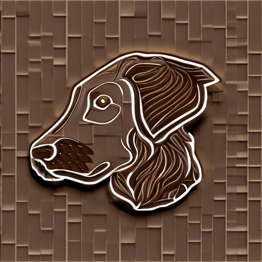  cocker spaniel logo, 3D, detailed