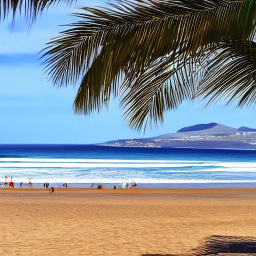 Las canteras beach, High quality photo style, High quality, High detail, realistic, 4 k, real skin