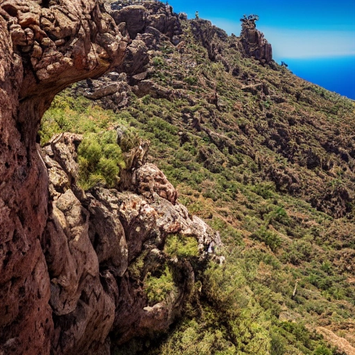 Landscape, roque nublo, High quality photo style, High quality, High detail, realistic, 4 k, real skin