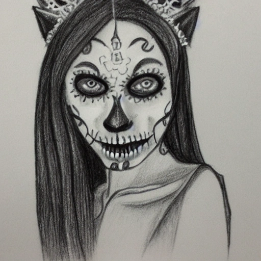 catrina, Pencil Sketch