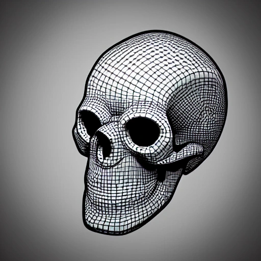 drummer 
 skull, Trippy, 3D, 3D