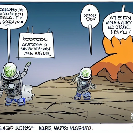 handover in mars , Cartoon