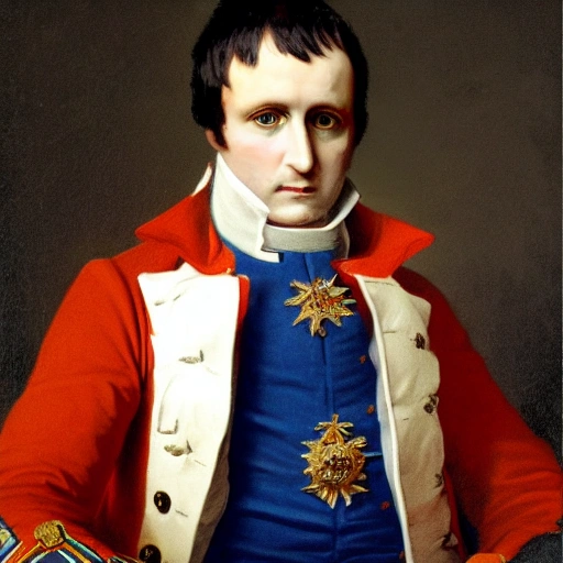 Generate an image of Napoleon Bonaparte as a time traveler appearing in present-day Paris and showing surprise and awe at what he sees around him