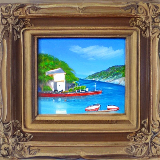 port Vinaros , Cartoon, 3D, Oil Painting