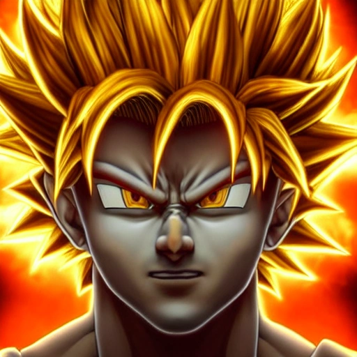 super saiyajin three, long hair, dbz, Stable Diffusion