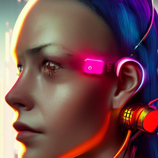 side close up portrait of 1 cyberpunk girl, detailed face, spotlight, cyberpunk city, wired, multicolored, vibrant high contrast, hyperrealistic, photografic, 8k, epic ambient light, octane render, Cartoon