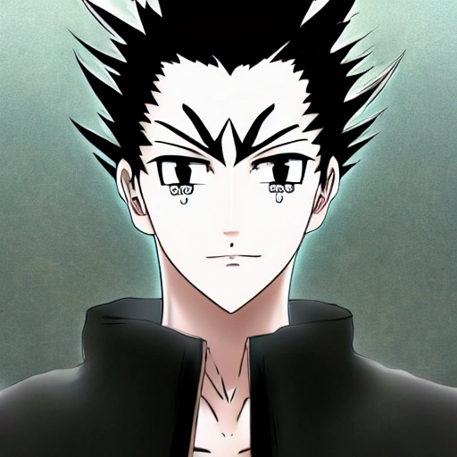 face like aizen souske, anime, fantasy, 