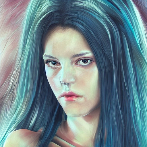 portrait of angelpunk woman, HD