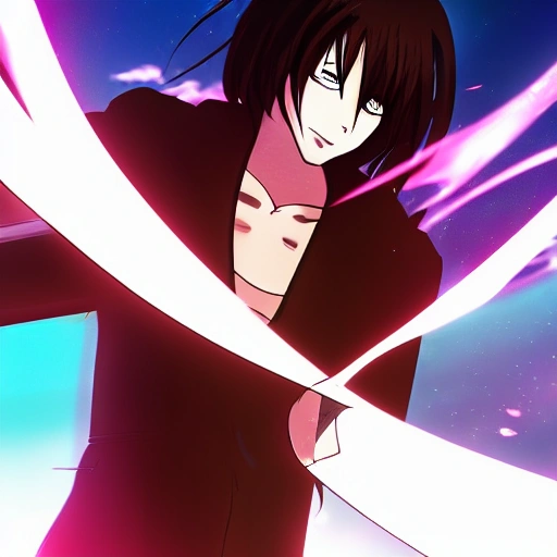 Aizen Souske, anime, cinematic warm color palette, spotlight