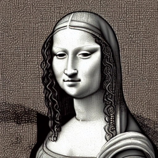 woman, brunnete, monalisa-like, Pencil Sketch