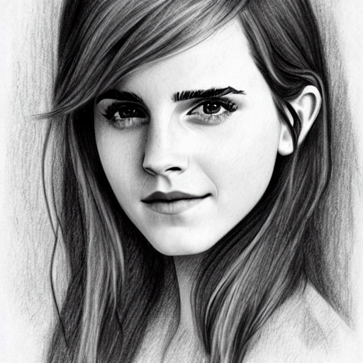 Portrait of Emma Watson, Featuring a Hyper-realistic Charcoal Drawing  Printed on High-quality White Satin Paper - Etsy