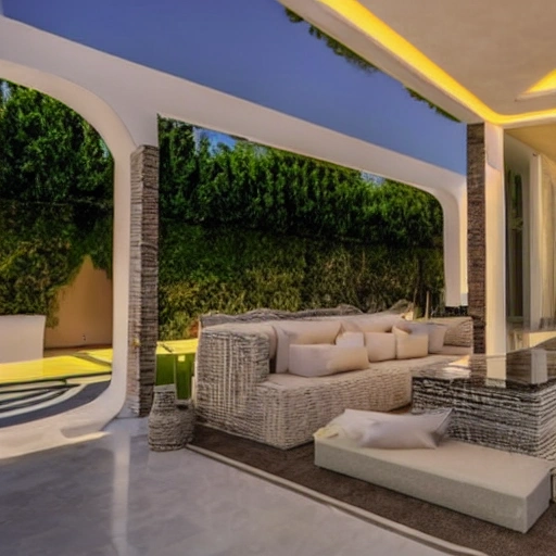 A luxurious villa, 8k, highest quality, masterpiece