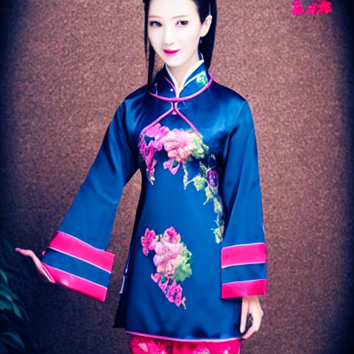 Real beauty picture, Chinese, about 25 years old, Chinese clothing