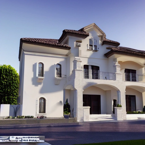 A luxurious villa exterior, realistic, UE5 rendering, 8k, highest quality, masterpiece