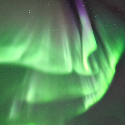 Aurora boreal ,cara de fondo, 3D