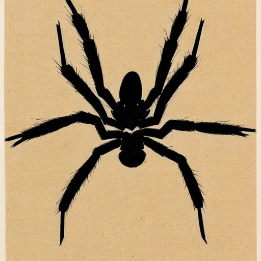 Spider, Old Japanese Woodblock Print