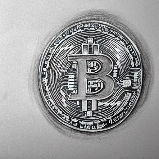 bitcoin, Pencil Sketch