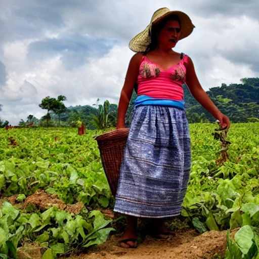 mujer, campesina colombiana 