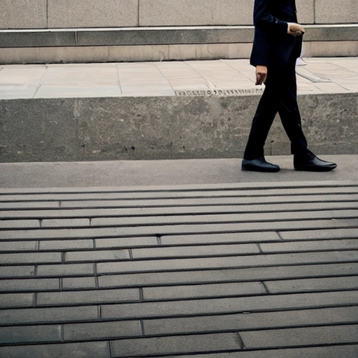 person wearing a 3 piece suit and a briefcase, financial area of a Chinese street, street photography, low depth