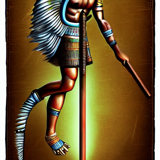 Ancient egypt god destroying a rank, 3D, artstation