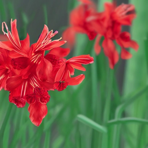 Lycoris Radiata flowers, photorealistic, 4k, hq