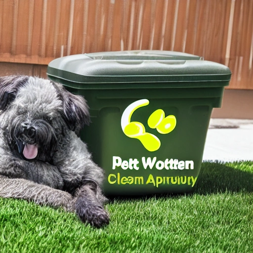 Minimal logo for pet waste delivery business named Pet Clean Up