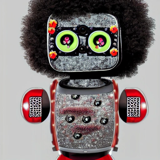 cara de mujer afro robot