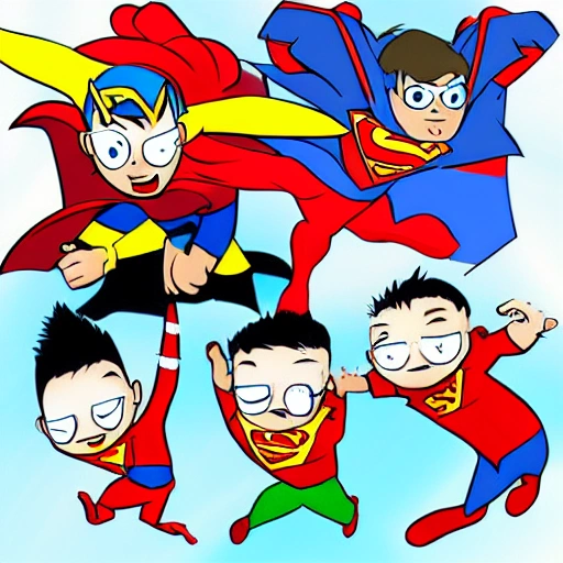 Superpowers,kid, Cartoon, 3D, Cartoon