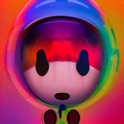 a perfect portrait of Pocoyo, an extremely psychedelic experienc ...