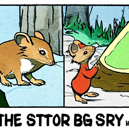 THE STORY OF SCAMPER, THE LITTLE MOUSE OF THE BIG FOREST IN THE POLLUTED CITY., Cartoon