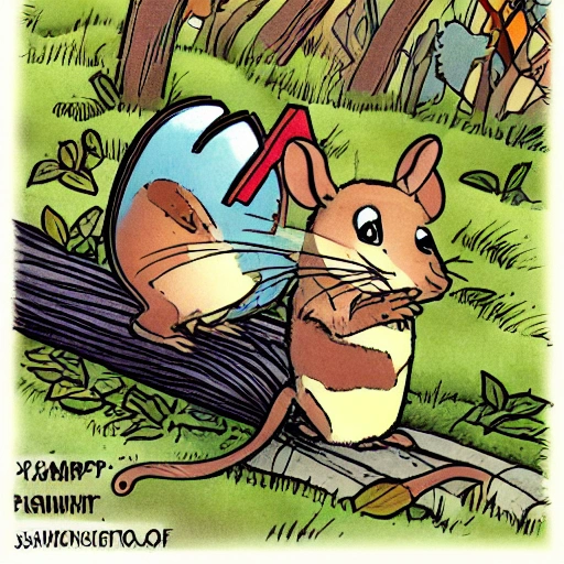 THE STORY OF SCAMPER, THE LITTLE MOUSE OF THE BIG FOREST IN THE POLLUTED CITY, FOR A CHILDRENS BOOK., Cartoon