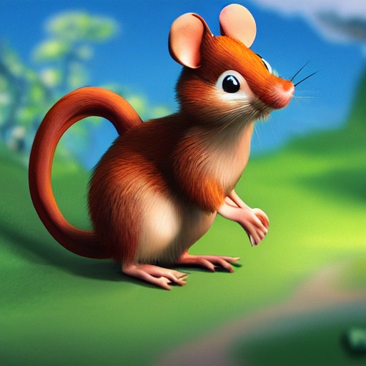 THE STORY OF SCAMPER, THE LITTLE MOUSE OF THE BIG FOREST IN THE POLLUTED CITY, FOR A CHILDRENS BOOK., 3D, Cartoon