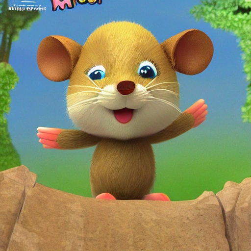 THE STORY OF SCAMPER, THE LITTLE MOUSE OF THE BIG FOREST IN THE POLLUTED CITY, FOR A CHILDRENS BOOK., 3D, Cartoon