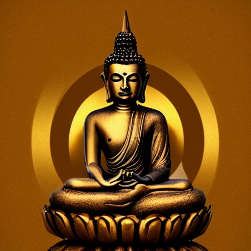 buddha gold, render, center, star wars, poster, desing