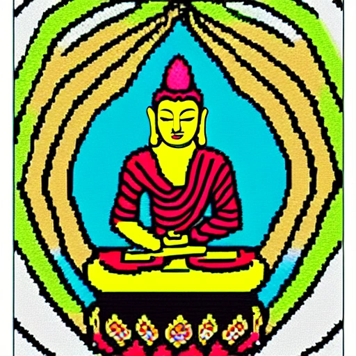 diamond buddha, 8 bit, size 8px 8px, Cartoon