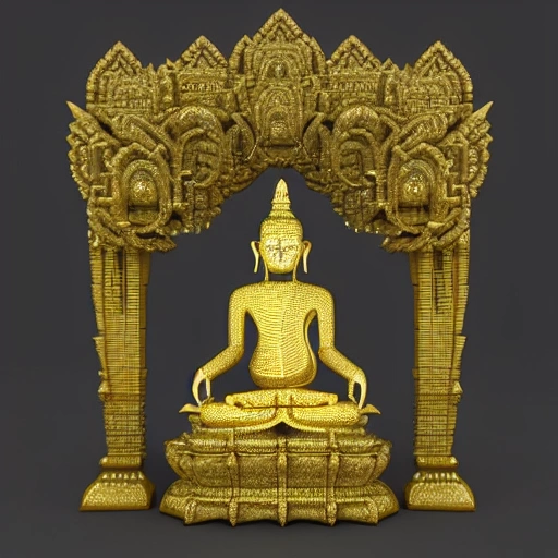 diamond buddha, 3D