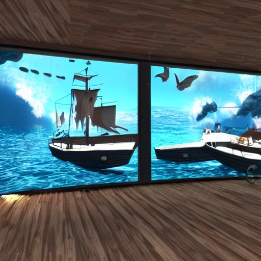 barco pirata, 3D