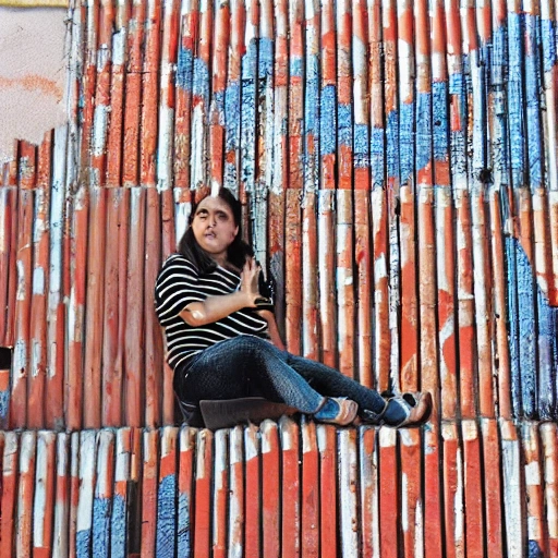 paraguaya trepando un muro