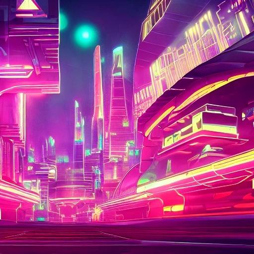 futuristic city, neon lights, modern vehicles, futuristic people suits, cyber design, high definition, super detailed, high contrast