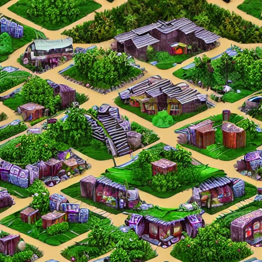 modern forest village