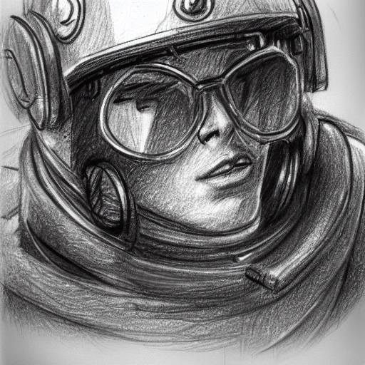 Engineer, Pencil Sketch