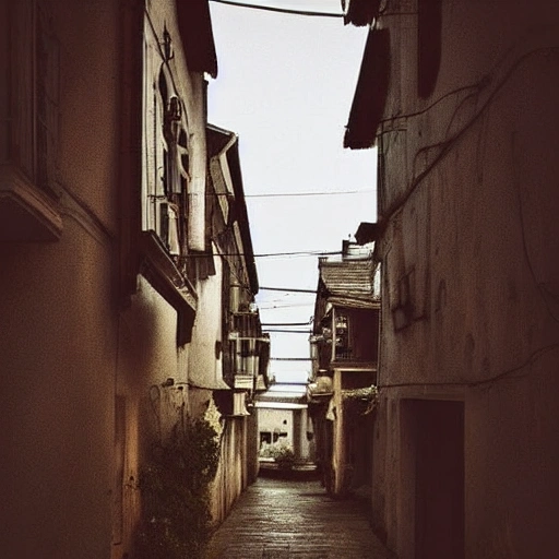 /imagine prompt: old houses, night streets with humidity, full moon, lights and trees, high definition, photographic quality, ultra detailed,:: natural lighting::1 --v 4 --quality 2