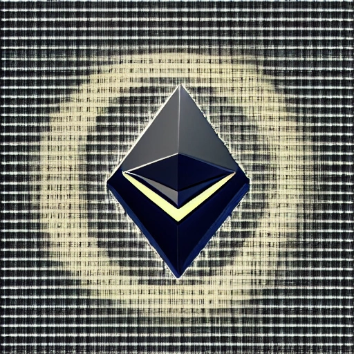 Logo de  ETHEREUM visto desde el cielo, Pencil Sketch